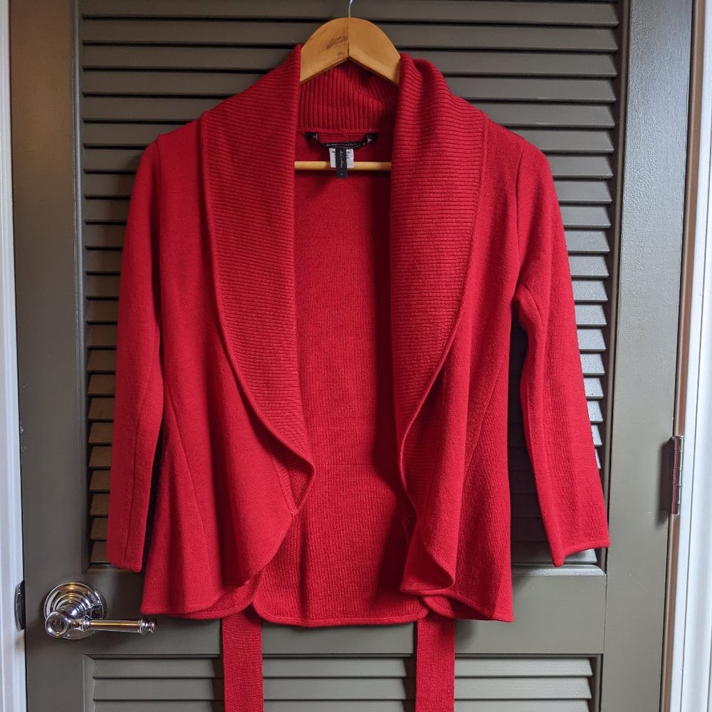 BCBG MaxAzria Red Merino Wool Sweater, Size S